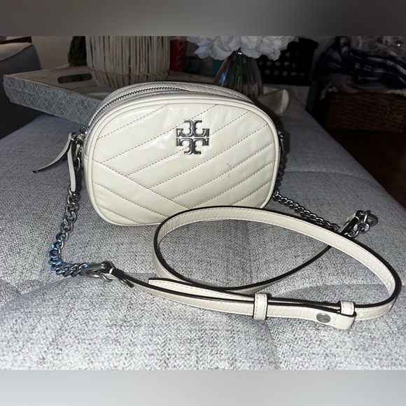 Tory Burch Cream Chevron Kira Handbag - Picture 4 of 4